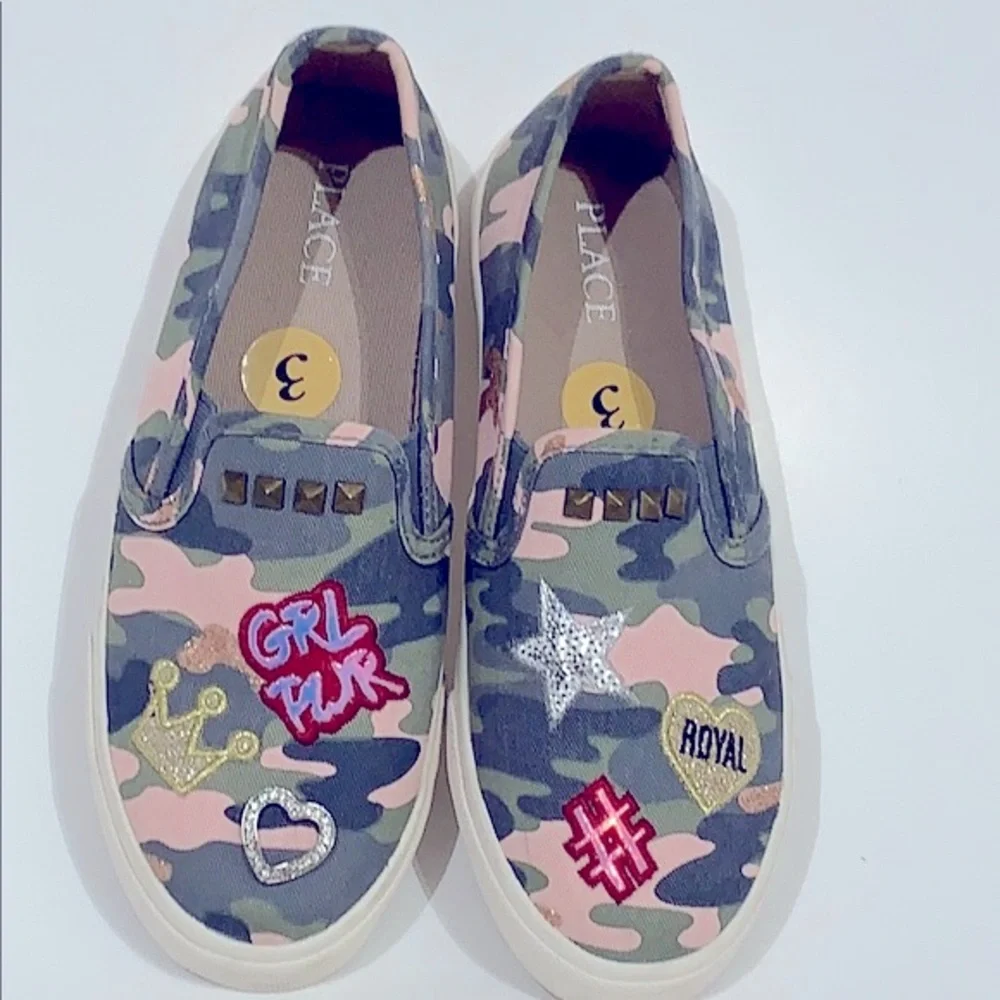 The Children’s Place Camo GRL Power Slides SZ3